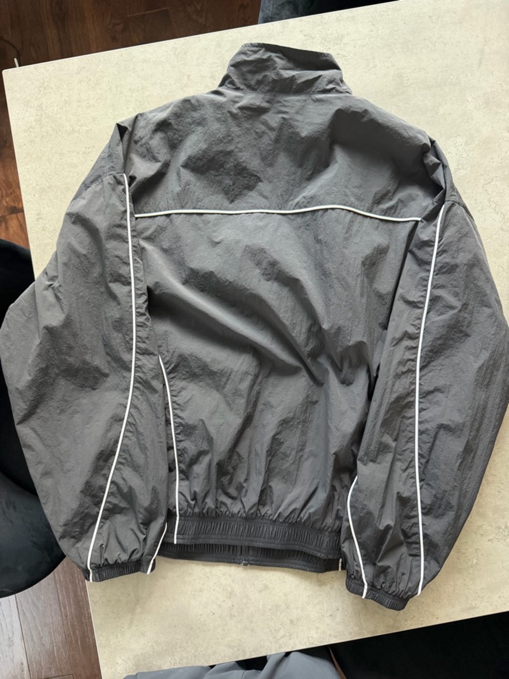 Oner Active Oversize Piped Woven Track Jacket Black/White Size Small - Picture 3 of 5